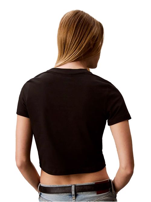 CALVIN KLEIN T-shirt cropped con monogramma CALVIN KLEIN | LV047AB213UB1